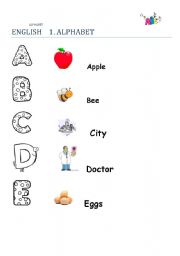 English Worksheet: alphabet