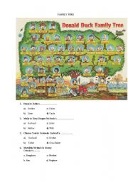 English Worksheet: family tree