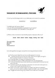 English Worksheet: The Black Cat - E.A Poe