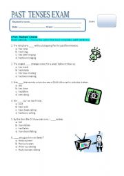 Past tenses mixed exam