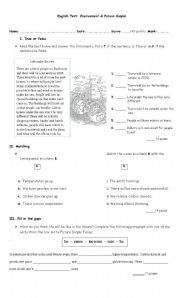 English Test : Environment and Future Simple