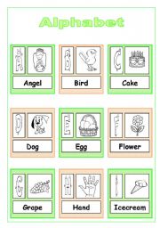 English Worksheet: Alphabet for kids