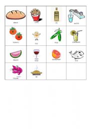 English worksheet: food picture part 2