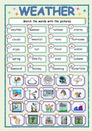 English Worksheet: WEATHER