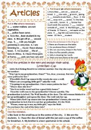 English Worksheet: Articles