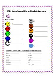 English worksheets: COLOURS - FOR KIDS