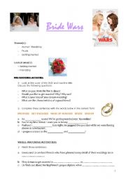 English Worksheet: Bride Wars 