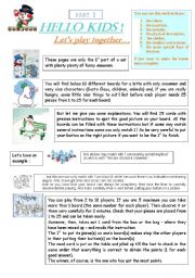 English Worksheet: playing with snowmen part 1
