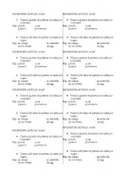 English Worksheet: Article..a/an...Definition