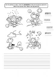 English Worksheet: Season & Weather