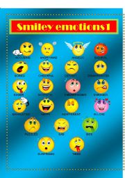English Worksheet: Smiley emotions(1of2)