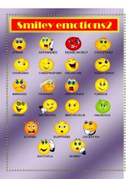 English Worksheet: Smiley emotions2