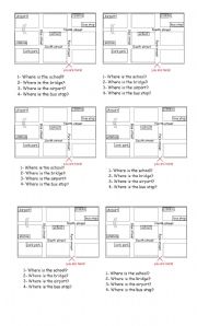 English Worksheet: giving directions