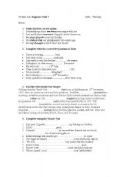 English worksheet: Test Beginner