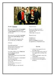  Decode by Paramore Song Activity