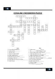 Coraline Movie Crossword Puzzle