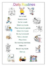 English Worksheet: Daily Routines