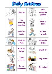 English Worksheet: Daily Routines