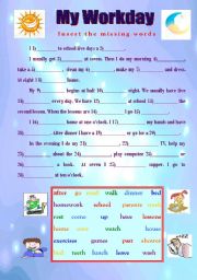 English Worksheet: My Workday