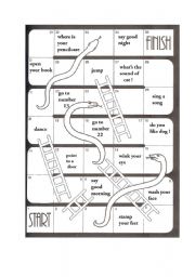 English Worksheet: Snake & ladder Game