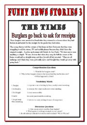 Funny News Stories 3 - Burglars Return for Receipts 