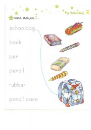 English Worksheet: my schoolbag