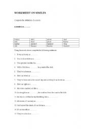 English worksheet: SIMILES