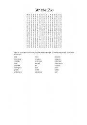 English Worksheet: animals