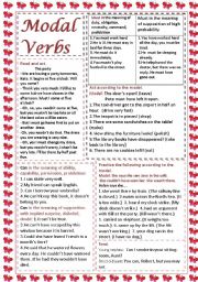English Worksheet: Modal Verbs