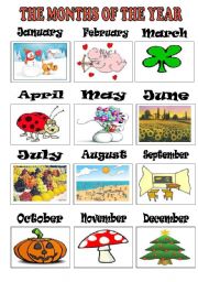 English Worksheet: the months of the year