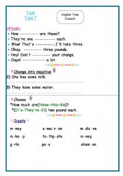 English Worksheet: task