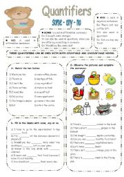 English Worksheet: SOME ANY NO exercises