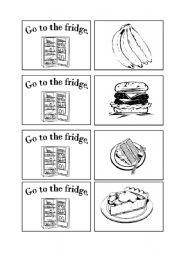 English Worksheet: Go the the Fridge: A 