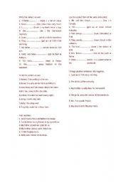 English Worksheet: Present Simple Exercises