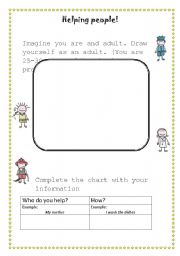 English Worksheet: Helping people! - professions