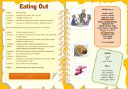 Eating out - menu - dialogue