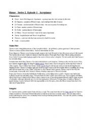 English worksheet: House Capital Punishment worksheet