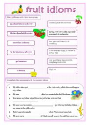 idioms 5 - fruit idioms