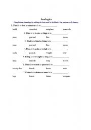 English Worksheet: anologie