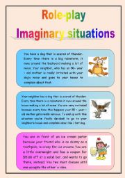 English Worksheet: ROLE-PLAY ACITIVITY: Imaginary situations