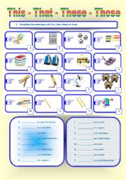 English Worksheet: Demonstratives: This, That, These or Those