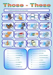 English Worksheet: Demonstratives: These or Those