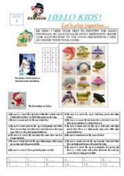 English Worksheet: playing with snowmen part 4