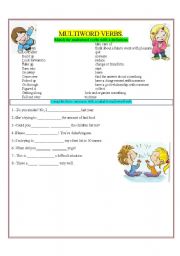 English Worksheet: MULTIWORD VERBS