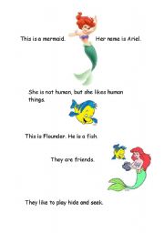 English Worksheet: The little Mermaid