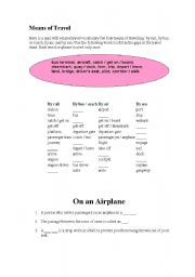 English Worksheet: three exercices about travelling