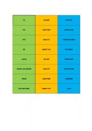 English Worksheet: Have/has got & present simple game