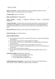 English Worksheet: speaking listening integrated lesson