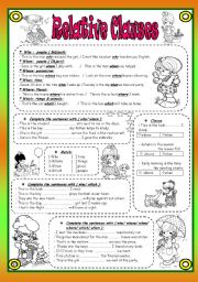 English Worksheet: Relative Clauses