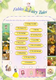 English Worksheet: Fables and Fairy Tales